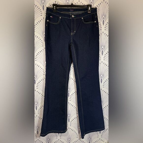 Vintage Tommy Hilfiger Y2K Dark wash denim size 11 Tall - Picture 2 of 4